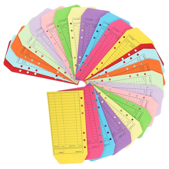 HONMEET 24Pcs Assorted Color Money Envelopes with Binder Pockets for Convenient Budget Organization