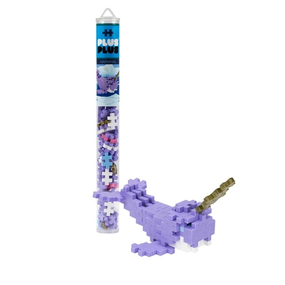 PLUS PLUS - Jouet de Construction, Mini Tube Créateur - 70 Pcs - Narval