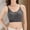 Gray, variant on Womens Bralette, Cotton Modal Wireless Bras for Women, Soft Breathable Lace, Lightweight Convertible Bra Straps Daily Wear, Wine One Size