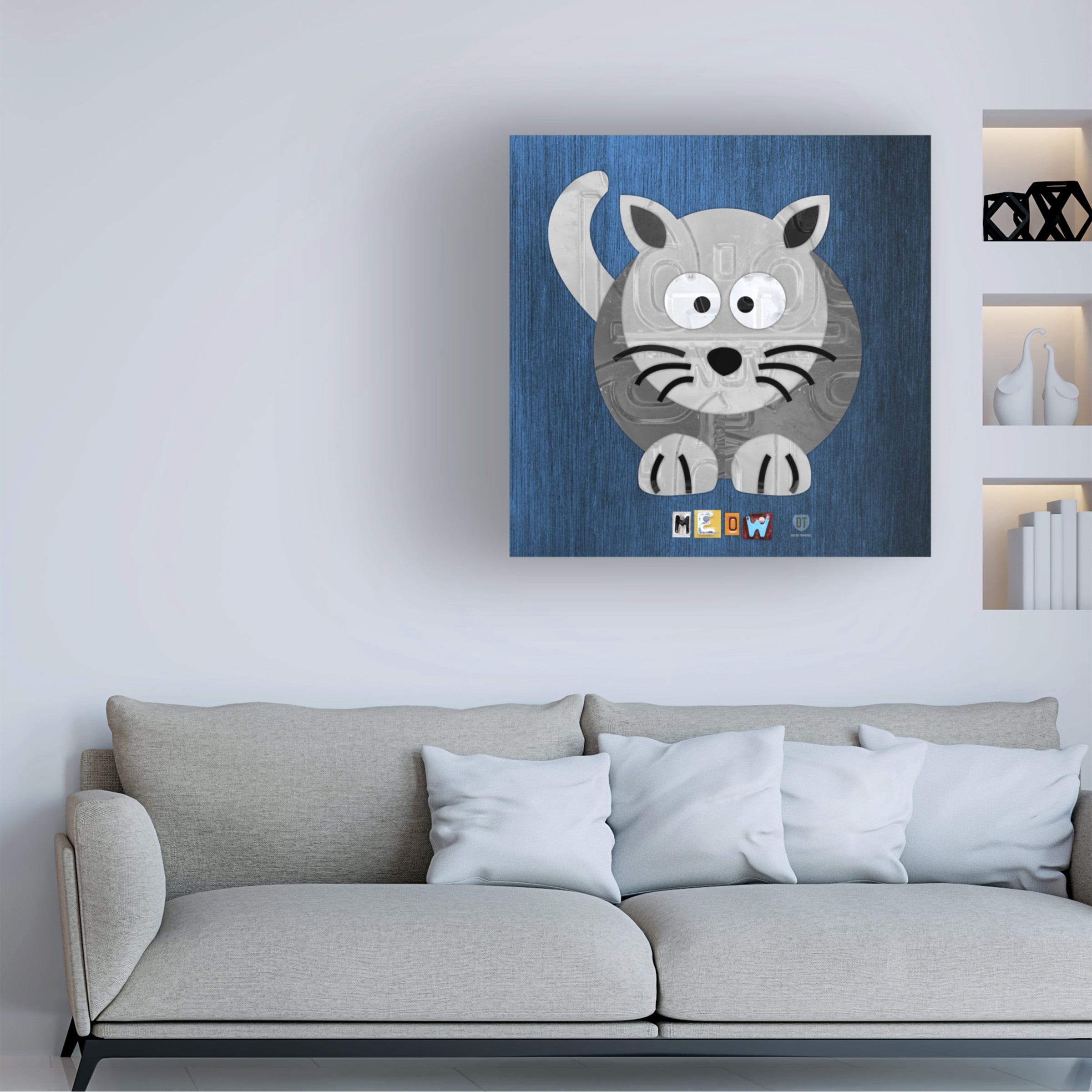 Trademark Fine Art 'Meow The Cat' Canvas Art by Design Turnpike