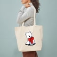 thumbnail image 3 of CafePress - Red Ribbon Westie Tote Bag - Unisex Canvas Tote Bag, Beige, 1-Piece, 3 of 7