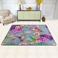 thumbnail image 2 of SKYSONIC 72x48in Colorful Hummingbirds Area Rug, Spring Flower Floor Carpet for Indoor Living Dining Room and Bedroom Area, 2 of 7