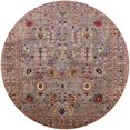 thumbnail image 1 of Ahgly Company Machine Washable Indoor Round Industrial Modern Chestnut Brown Area Rugs, 4' Round, 1 of 7