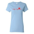 thumbnail image 1 of Dog Heartbeat | Paw Print EKG Lifeline | Veterinarian Vet Tech Dog Lover Womens T-Shirt, Light Blue, Large, 1 of 5