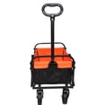 thumbnail image 3 of Folding Wagon Cart, Portable Large Capacity Beach Wagon, Heavy Duty Utility Collapsible Wagon with All-Terrain Wheels, Outdoor Garden Cart Foldable Wagon for Sports, Shopping, Camping, 3 of 9