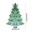 thumbnail image 6 of Selrti Glass Christmas Tree Mini Tabletop Xmas Tree Figurine with Star Topper for Winter Holiday Table Mantel Shelf Home Decoration, 6 of 8