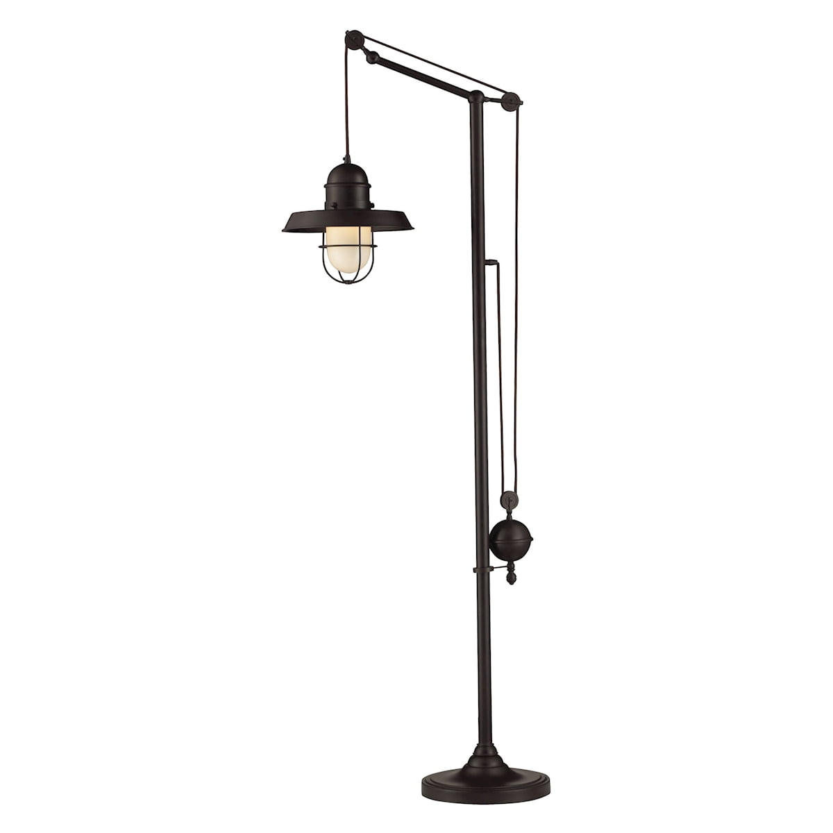 Farmhouse Adjustable Floor Lamp in Oil Rubbed Bronze
