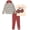 Heather Grey, variant on Little Girls' 3-Piece Hoodie, Tee & Legging Set, Pink/Blue, Size 5