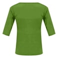 thumbnail image 7 of Sillenn Basic T Shirts Half Sleeve Tee Shirts V Neck Business Casual T-Shirts Basic Fit Tee 1/2 Sleeve Tops for Women Soft Casual Tee Round Neck Fitted Top Dressy Casual T-Shirts Green S, 7 of 7