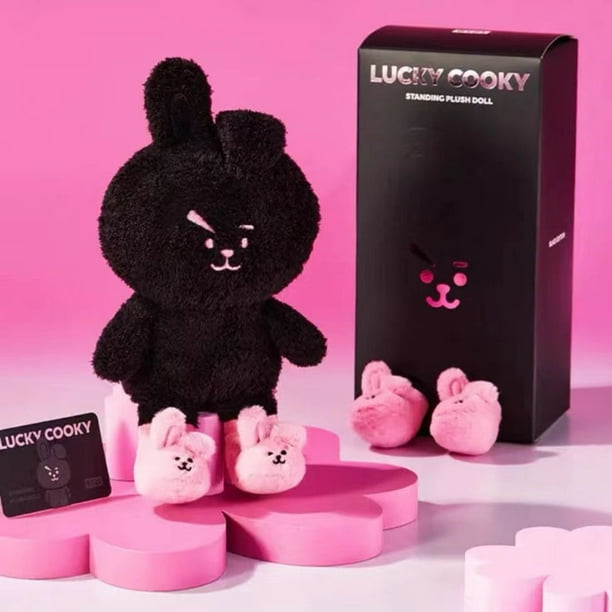 Kpop IDOL Bangtan Boys Lucky Cooky Black Edition Peluche Llavero De Felpa Gao Jiahui unisex