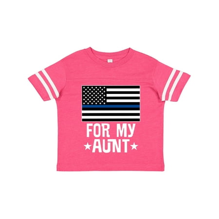 

Inktastic Police Officer Aunt Law Enforcement Flag Gift Toddler Boy or Toddler Girl T-Shirt