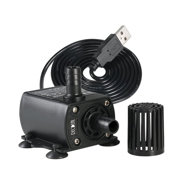 Decdeal USB DC5V 2.4W Ultra-quiet Mini Brushless Water Pump Waterproof Submersible Fountain Aquarium Circulating 250L/H