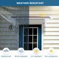 thumbnail image 6 of 2 40"x32" Door Window Awning Exterior, Polycarbonate Cover Entry Door Outdoor Patio Awning Canopy, Front Door Overhang Awning for Sun Shutter, UV, Rain and Snow Protection, Hollow Sheet (Brown Board), 6 of 10