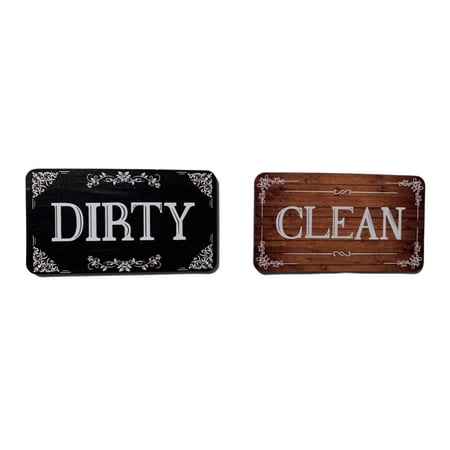 

Newest Design Black Dishwasher Magnet Clean Dirty Sign Indicator Trendy Universal Kitchen Dish Washer Refrigerator Magnet Super Strong Magnet with Stickers for Kitchen Organization