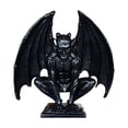 thumbnail image 1 of Escultura gótica de diablo, figura de guardián en miniatura, versátil y realista para el hogar. Negro, 1 of 9
