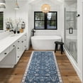 thumbnail image 6 of CAMILSON Oriental Retro Persian Traditional Vintage Distressed Non-Shedding Indoor Area Rug(4008-Navy 2x7), 6 of 10