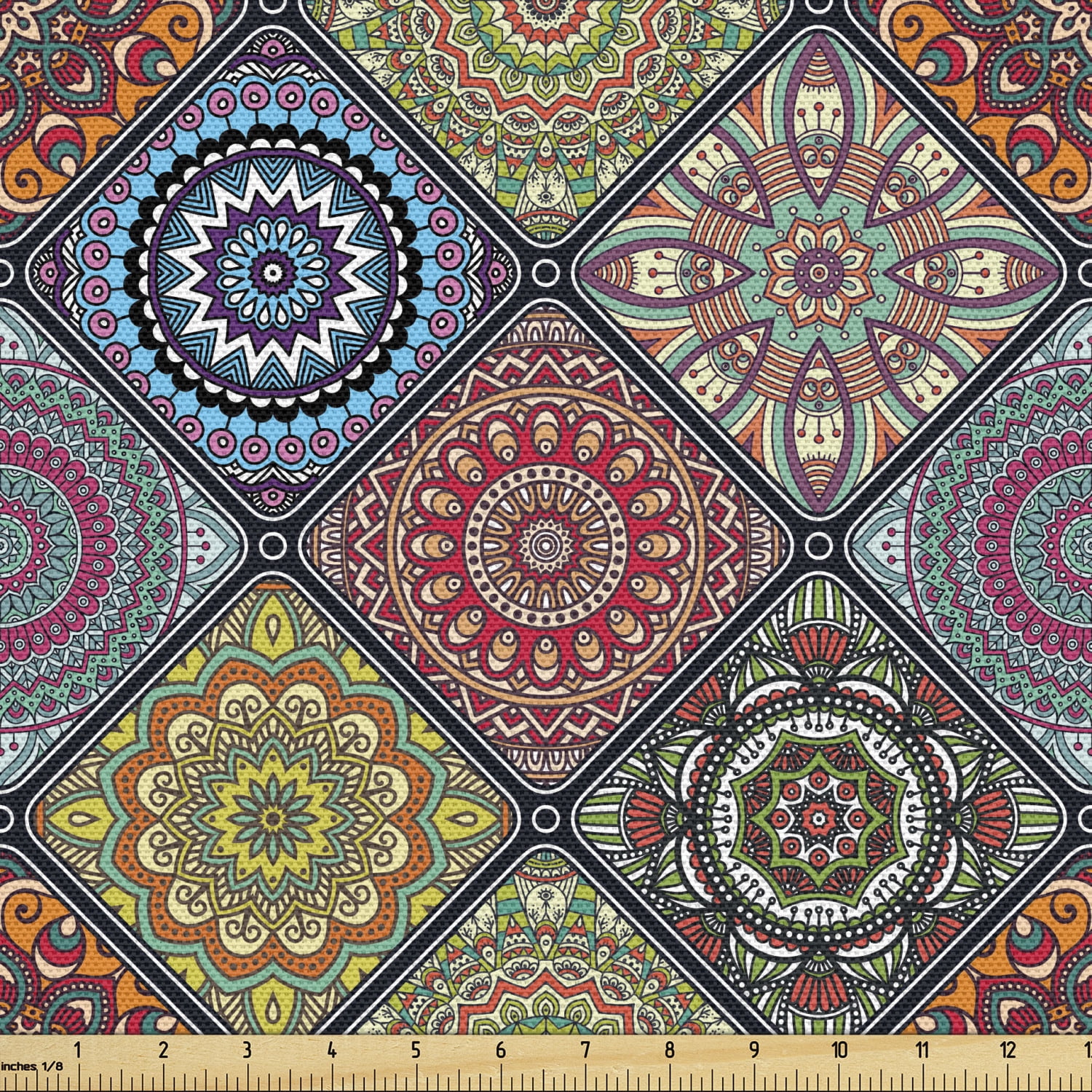 Mandala Design Upholstery Fabric by the Yard Decorative Fabric for DIY ...