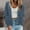 Blue, variant on VISALY Cropped Cardigan Chunky Cardigan Sweaters Women's Chunky Cardigans Sweaters Open Front Long Sleeve Cute Knit Button Loose Short Cozy Outerwear Fall Coat Trendy Sweaters Spring Sweater Blue L