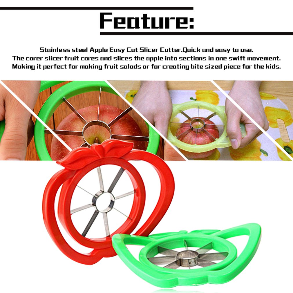 Stainless Steel Fruits Cutter Slicer Fruit Tools Apple Easy Cut Slicer