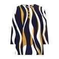 thumbnail image 6 of Women's Casual 3/4 Sleeve Printed Round Neck Loose Fit T-Shirt Top for Everyday Wear, 6 of 7