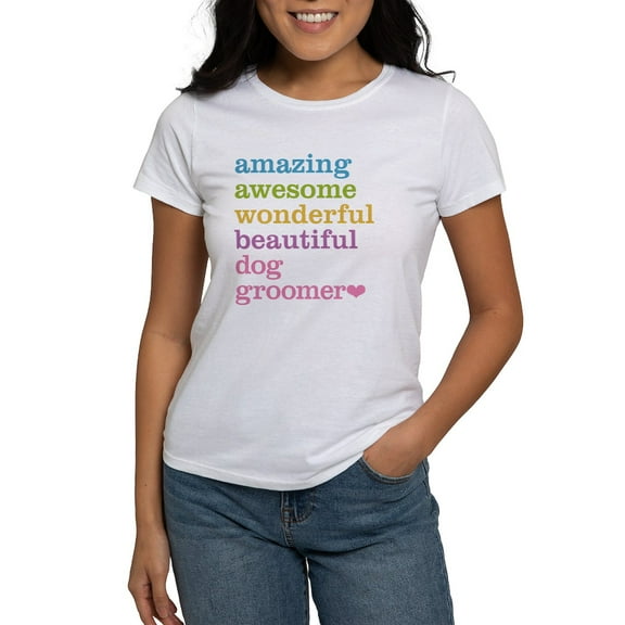 CafePress - Amazing Dog Groomer T Shirt - Women's Classic T-Shirt