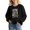Black, variant on Alphabet Graphic Pullover Sweatshirt for Children's Long Sleeve Crewneck Top Soft Casual Loose Fit Comfortable Wear