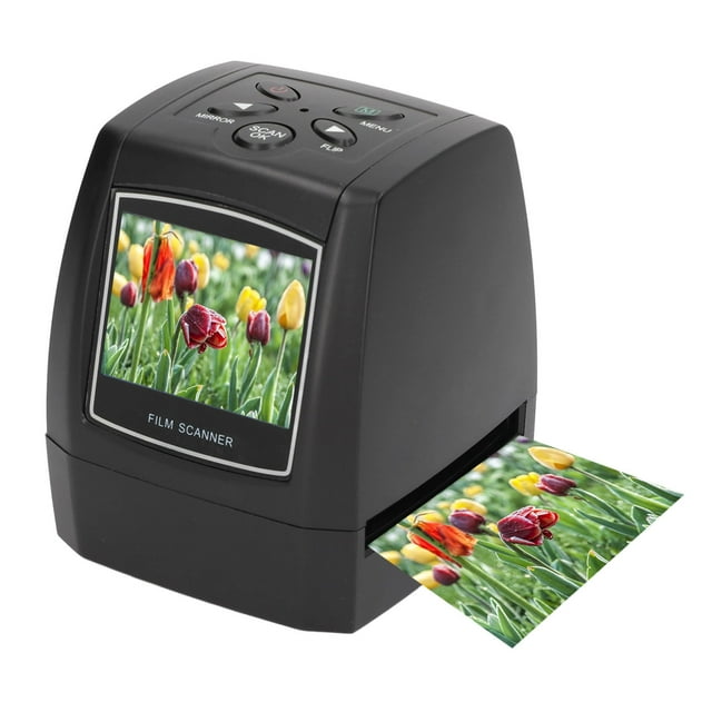 LYUMO Scanner de Diapositives de Film Écran Couleur 2,36 Pouces USB MSDC Lecteur d'Images Numérique Portable Prise EU Ac100‐240v, Scanner de Films, Lecteur d'Images Numériques