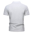thumbnail image 5 of Mens Golf Polo Shirts Short Sleeve Casual Banded Bottom Stretch Classic Fit Solid Knit T-Shirts Big and Tall Size M-4XL White, 5 of 5