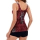 thumbnail image 3 of Traje de baño de 2 piezas para mujer qucoqpe, conjunto de tankini con pantalones cortos tipo bóxer, traje de baño de control adelgazante., 3 of 5