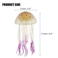 thumbnail image 2 of Unique Bargains Aquarium Jellyfish Glow Decor Fish Tank Fluorescent Jellyfish Ornament Purple 2.2"x4.5" with Suction Cup, 2 of 6