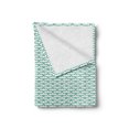 thumbnail image 2 of Caterpillar Soft Flannel Fleece Throw Blanket, Pattern of Larva Type Bugs Repeating Spring Season Animals Wildlife, Cozy Plush for Indoor and Outdoor Use, 50" x 60", Sea Green and White, by Ambesonne, 2 of 5