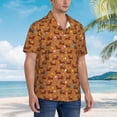 thumbnail image 5 of Balery Dachshund And Ball Print Men's Hawaiian Shirts Short Sleeve Beach Shirt Relaxed Fit Vacation Button Down Shirts-XX-Large, 5 of 9