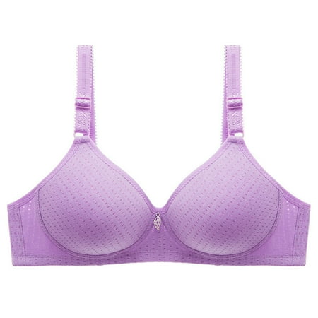 YFNNUP Plus Size Bras for Women Breathable Wirefree Bralette Comfort Push Up Sports Bra Solid Full Coverage Seamless Lingerie Clearance Bras For Women