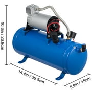 BENTISM 12V Air Compressor with Tank 150PSI Air Car Compressor Portable Tire Inflator with 6 Liter Tank 1.6 Gallon for Train Horns Motorhome Tires