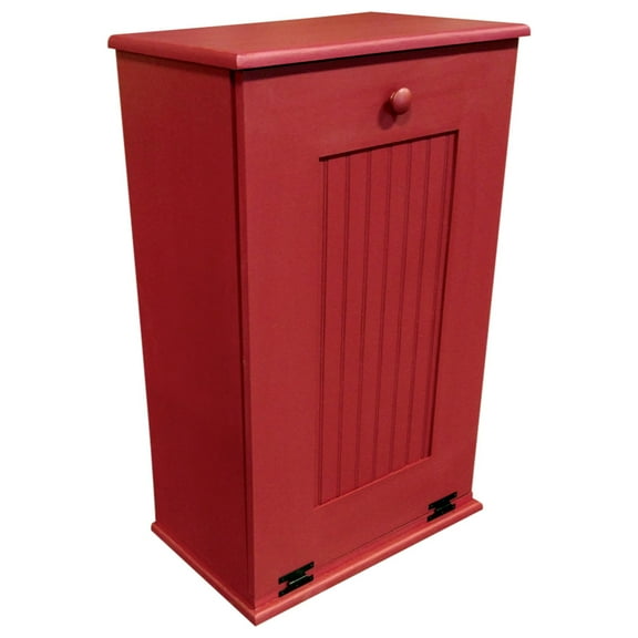 Contemporary Home Living 35.75" Red Large Tilt Out Solid-Finished Trash Bin