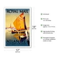 thumbnail image 2 of Atlantis Autumn Cruises - Royal Mail Ltd. - Vintage Ocean Liner Travel Poster by Percy Padden c.1936 - Master Art Print (Unframed) 12in x 18in, 2 of 4