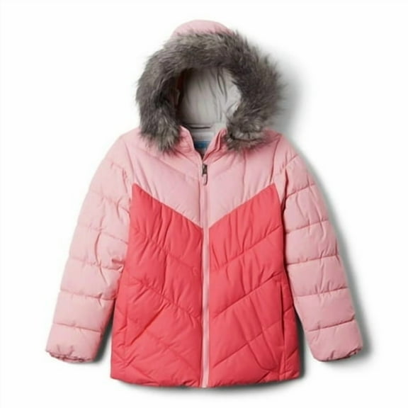 Columbia Youth Girls Arctic Blast Jacket, Bright Geranium/Pink Orchid, Large