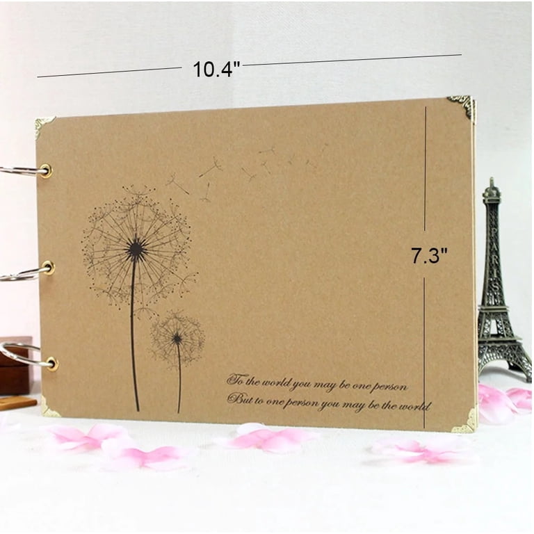 SUPERDANT Letter E Wooden Greeting Card Organizer & Photo Album - Flowers Design With 20 Inner Pockets