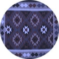 thumbnail image 1 of Ahgly Company Indoor Round Oriental Blue Traditional Area Rugs, 5' Round, 1 of 4