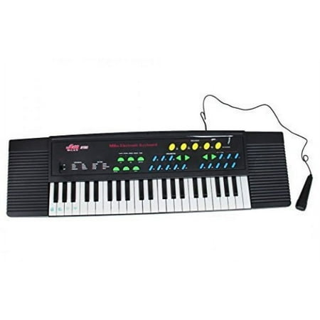 Dazzling Toys Kids musical piano with programmed songs (sings "jingle bells")and sing along mic