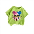 thumbnail image 3 of Shirts for Girls 14-16 Relaxed Fit Cartoon Car Printing Round Neckline Lightweight Athletic Short Sleeve T-Shirts Crew Neck Shirts Tops for Girls Youth Teens,110,Light Green, 3 of 5