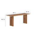 thumbnail image 5 of Modway Amistad 60" Wood Dining Table and Bench Set in Walnut, 5 of 6