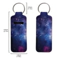 thumbnail image 2 of Yuyamidu Galaxy Chapstick Holder Lip Balm Holster Portable Sleeve Pouch for Women Girls Starry Sky Lipstick Key Chain Holder Makeup Storage Organizer, Outer Space, 2 of 6