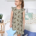 thumbnail image 4 of Fotbe Bees And Chamomile Vestido de Dormir para Niñas de 3 a 10 Años, Mangas Cortas, Estilo Princesa, Pijama Camisón con Mangas Voladas-X-Large, 4 of 6