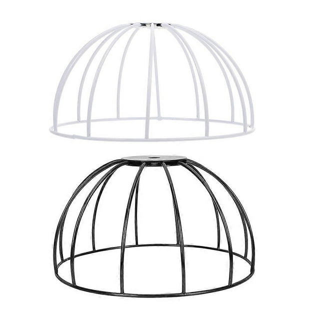 2Pcs Round Iron Lamp Shade Holder Ideal For DIY Enthusiasts In Restuarant And Coffee Shop