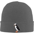 thumbnail image 1 of Puffin Bird Beanie Hat Unisex Knit Hat Ski Stocking Cuffed Cap, 1 of 8