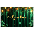 thumbnail image 3 of St Patrick's Day Celebration Lucky Love Four Leaf Clover Backdrop Banner Party Supplies Photography Props Decorations Wedding, 3 of 8
