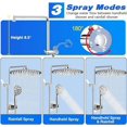 thumbnail image 4 of Filtered Shower Head 12" Rain Shower Head with Handheld Spray Dual Filter for Hard Water Round Showerhead with 10 Setting Handheld Built-in 2 Power Wash +12" Shower Extension Arm,79" Hose & 4 Hooks, 4 of 5