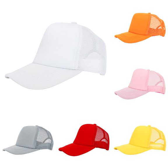 Xijirk Unisex Front Block Back Net Headwear Curved Brim Structure Open Rear Layout for Road Travels Outdoor Outings Everyday Head Shield,White,M