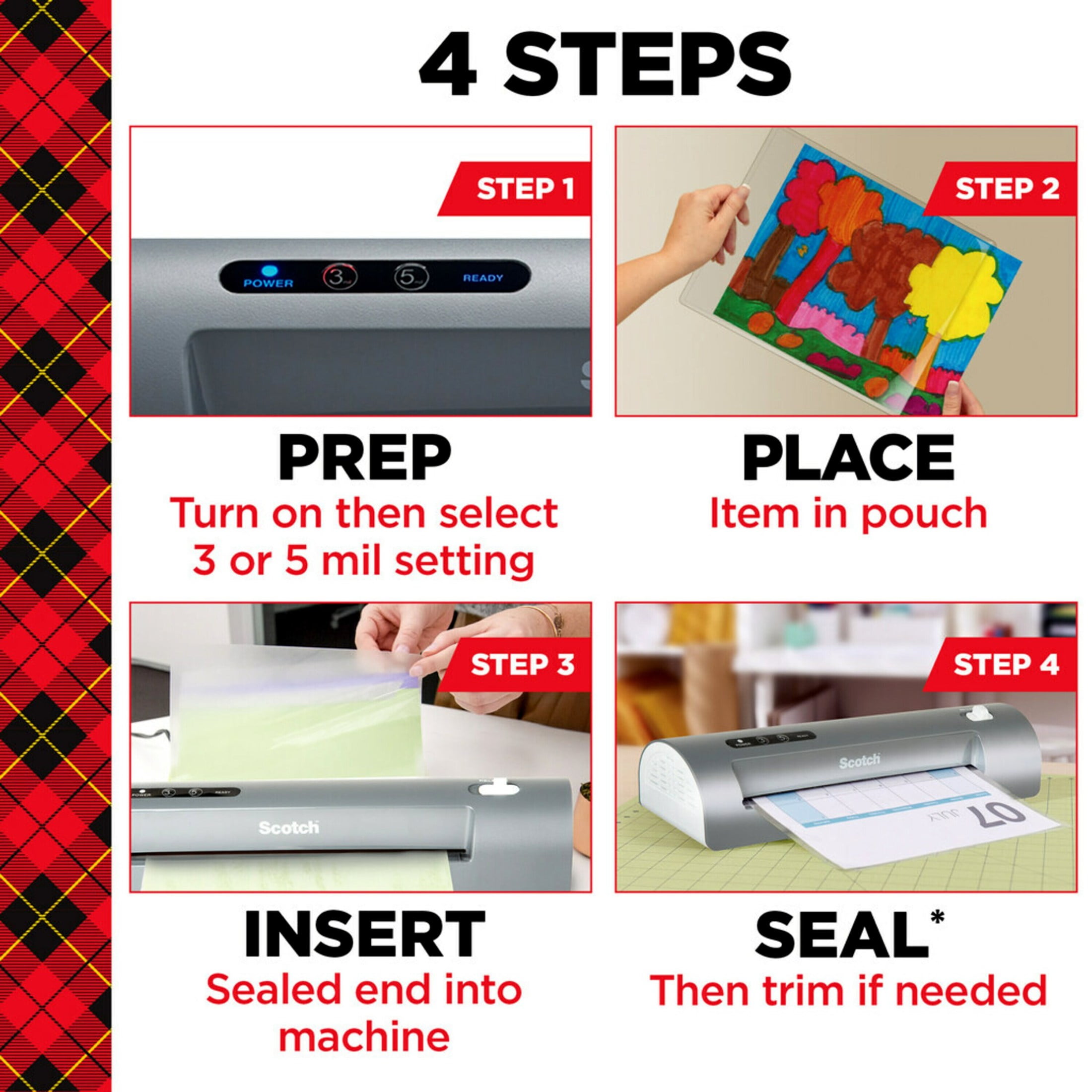 Scotch Craft Thermal Laminator Plus 2 Letter Size Pouches